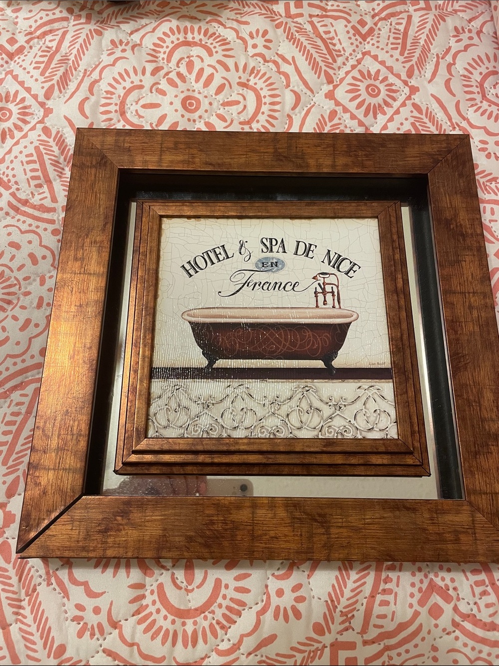 Hotel & Spa De Nice Framed Wall Art - Brown Gold Frame